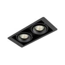 Donolux DL18615/02WW-SQ Shiny black/Black Встраиваемый светильник под сменную лампу