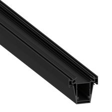 Donolux DN18521H3RAL9005 Встраиваемый алюминиевый профиль 3в1 под натяжной потолок, 75х82,5х3000. Цвет:Черный,Серия:DN8ALE