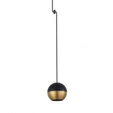 Donolux DL18445WW8W1SBBr Светильник подвесной для CIRCLE System, Apple, 8,5Вт, 3000К, черный+анодированная латунь, провод черный