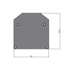 Donolux DNCAP18525 SP Боковая  глухая заглушка для профиля DN18525 Цвет: Серебро,Серия:DN8AL