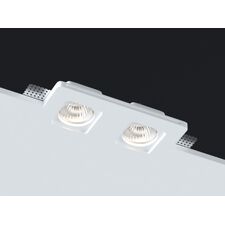 Donolux DL271SQ2W Светильник встраиваемый гипсовый, белый, 2xGU10