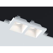 Donolux DL270SQ2W Светильник встраиваемый гипсовый, белый, 2xGU10