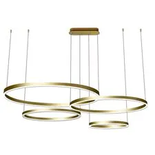 Kink Light 08204,33P(3000K) Подвес Тор матовое золото w150*100 (d40+60+80+100) h150 Led 168W (3000K) диммируемый с пультом ДУ