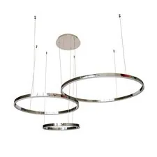 Kink Light 08223,02PA(4000K) Подвес диммируемый Тор хром w133.5*95(d80+60+40) h150 Led 110W (4000k), с пультом ДУ