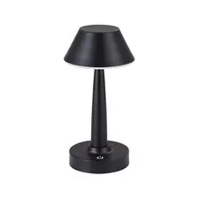 Kink Light 07064-B,19 Автономная настольная лампа диммируемая Снорк черный d12 h25 Led 6W (3200K) автономная работа при средней яркости - 8 часов.