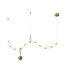 Kink Light 07623-10A,20 Подвес Стин бронза, плафоны белые w130*20 h100 Led 10*6W (4000К)