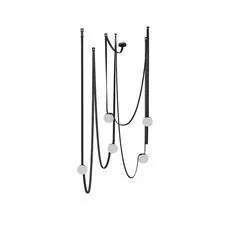Kink Light 6424-2K,19 Комплект ременной трековой системы Сатори черный w80*60 h150 Led 5*12W (4000K)