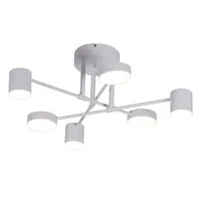 Kink Light 07649-6D,01(4000K) Люстра диммируемая Мекли белый d57 h25 Led 3*12W+3*16W (4000К) с пультом ДУ