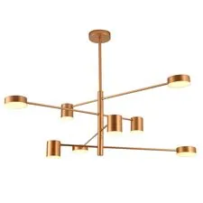 Kink Light 07650-8,33(3000K) Люстра Мекли матовое золото d100 h90 Led 4*6w+4*8w (3000K)