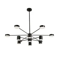 Kink Light 07649-13D,19 Люстра диммируемая Мекли черный d80 h67 Led 7*12W+6*16W (4000K) с пультом ДУ