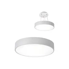 Kink Light 05460,01 Светильник Медина белый d60 h10 Led 48W (4000K) 2 типа крепления: потолочное и подвесное