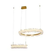 Kink Light 08245,36PA Подвес диммируемый Лаура латунь d40+60 h150 Led 60W (3000K) с пультом ДУ