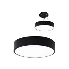 Kink Light 05460,19 Светильник Медина черный d60 h10 Led 48W (4000K) 2 типа крепления: потолочное и подвесное