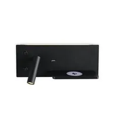 Kink Light 08075R,19 Бра Норти черный (правое) w11*30 h12 Led 3W (3000K), с разъёмом USB, беспроводная зарядка