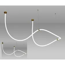 Kink Light 08031-400,20 Подвес Венди бронза L400 d2,2 Led 96w (4000K)