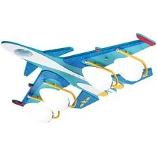 Kink Light 074504 Светильник Бомбардировщик голубой w80*70 h20 E14 4*40W+Led 70*0.05W с пультом ДУ