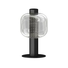 Kink Light 07710-T,19(21) Настольная лампа Гефо черный/прозрачный d26 h41 E27 1*40W