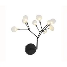 Kink Light 07521-9,19(21) Настенный светильник Ветта черный (прозрачные плафоны) d42 h38 G4 9*2W (Led лампы в комплекте, 4000K)