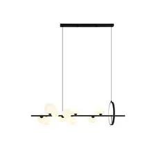 Kink Light 07608-10A,19(01) Люстра Иона черный (плафоны белые матовые) w120*28 h200 G9 10*5W+ Led 17W (4000K) (Led) (лампами не комплектуется)