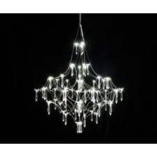 Kink Light 07881-60,02(21) Люстра диммируемая Галанта хром d60 h190 Led 34*0,5W (3000-6000K) с пультом ДУ