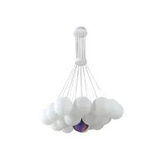 Kink Light 08475-19,01 Подвес Алди белый d75 h130 E27 19*5W (в комплекте 19 белых и 1 цветной плафон)