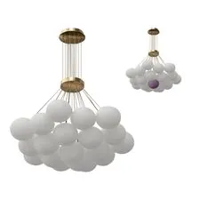 Kink Light 08475-19,20 Подвес Алди бронза d75 h130 E27 19*5W (в комплекте 19 белых и 1 цветной плафон)