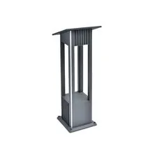 Kink Light 09206-F,16(05) Светильник уличный серый с солнечной батареей w20*20 h80 Led 8W (4000K) Декоративная подсветка синяя.