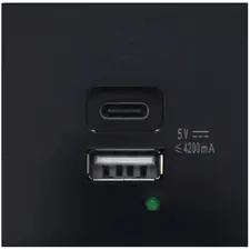 Donolux DUSB4200ANCF USB зарядное устройство, 4.2A , Type A + C, 2 мод., черн. (45х45мм)