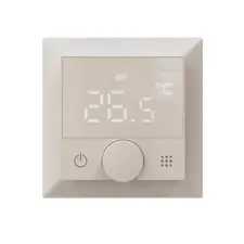 Donolux DTEF16CA Термостат с датчиком пола, 16 A, 55*55 мм, шампань, ручка настройки
