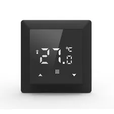 Donolux DTEF16BS-WiFi Термостат с датчиком пола с Wi-Fi, программируемый через приложение , 16 A, 55*55 мм, черное стекло