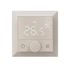 Donolux DTEF16CA-WiFi Термостат с датчиком пола, программируемый с Wi-Fi , 16 A, 55*55 мм, шампань, ручка настройки