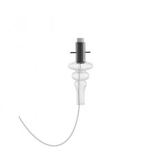Donolux Glass DL20751 Clear Brushed black Декоративный стеклянный элемент прозрачный CASCATA, D105xH250 мм, с патроном 1хЕ14 40Вт макс. (шлифованный черный напатронник, металл), прозрачный провод 2000 мм