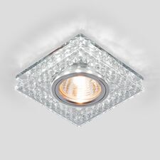 Elektrostandard a049338 8391 MR16 / Светильник встраиваемый CL/SL прозрачный/серебро