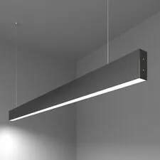 Elektrostandard a042953 101-200-30-128 / Линейный светодиодный подвесной односторонний светильник 128см 25W 6500K черная шагрень