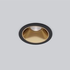 Elektrostandard a062939 Встраиваемый светодиодный светильник 25081/LED 8W 4200K чёрный/золото