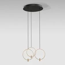 Eurosvet a065629 50257/3 LED/ подвесной светильник/ черный/ латунь