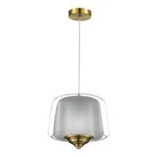 ST LUCE SL6127.313.01 Светильник подвесной Латунь/Серый, Прозрачный LED 1*18W 3000K