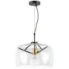 Lightstar 752010 Люстра ACQUARIO 1х40W E27 ЧЕРН МАТОВ/ЗОЛОТО стекло