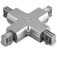 Lightstar 504149 Соединитель трековый трехфазный BARRA X-образный СЕРЫЙ