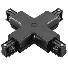 Lightstar 504147 Соединитель трековый трехфазный BARRA X-образный ЧЕРНЫЙ