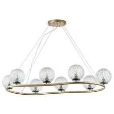Lightstar 815283 Люстра BARI 8х10W(led) G9 ЗОЛОТО/ЧЕРНЫЙ МАТОВЫЙ