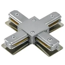 Lightstar 502149 Соединитель трековый однофазный BARRA X-образный СЕРЫЙ