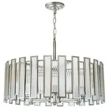 Lightstar 712064 Люстра AGAVE 6х40W E27 СЕРЕБРО С ПАТИНОЙ/ПРОЗРАЧНЫЙ