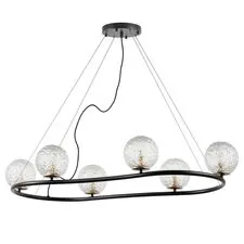 Lightstar 815267 Люстра BARI 6х10W(led) G9 ЧЕРНЫЙ МАТОВЫЙ/ЗОЛОТО