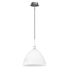 Lightstar 810030 Подвес AGOLA 1х40W E14 ХРОМ/БЕЛЫЙ