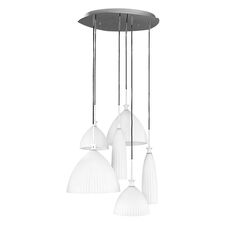 Lightstar 810160 Подвес AGOLA 6х40W E14 ХРОМ/БЕЛЫЙ