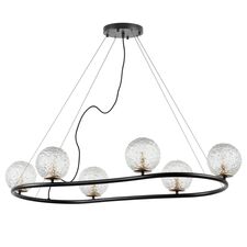 Lightstar 815267 Люстра BARI 6х10W(led) G9 ЧЕРНЫЙ МАТОВЫЙ/ЗОЛОТО