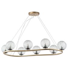 Lightstar 815283 Люстра BARI 8х10W(led) G9 ЗОЛОТО/ЧЕРНЫЙ МАТОВЫЙ
