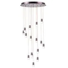 Lightstar 757161 Люстра CONE LED 80W 4480LM КОФЕЙНЫЙ/БЕЛЫЙ/ПРОЗРАЧНЫЙ 3000K