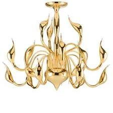 Lightstar 751182 Люстра потол Cigno collo 18х20W G4 ЗОЛОТО
